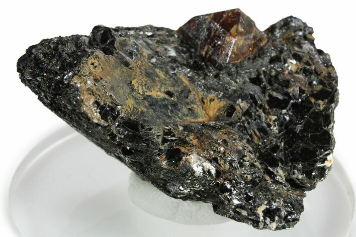 Fluorescent Zircon Crystal in Biotite Schist - Norway #351537